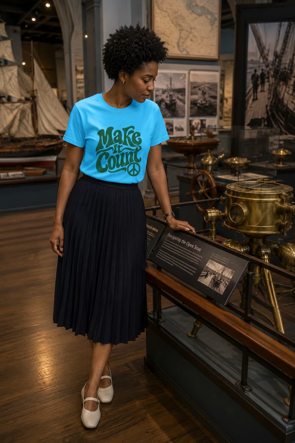 karavirs™ Make It Count — Sky Blue Women's Tee