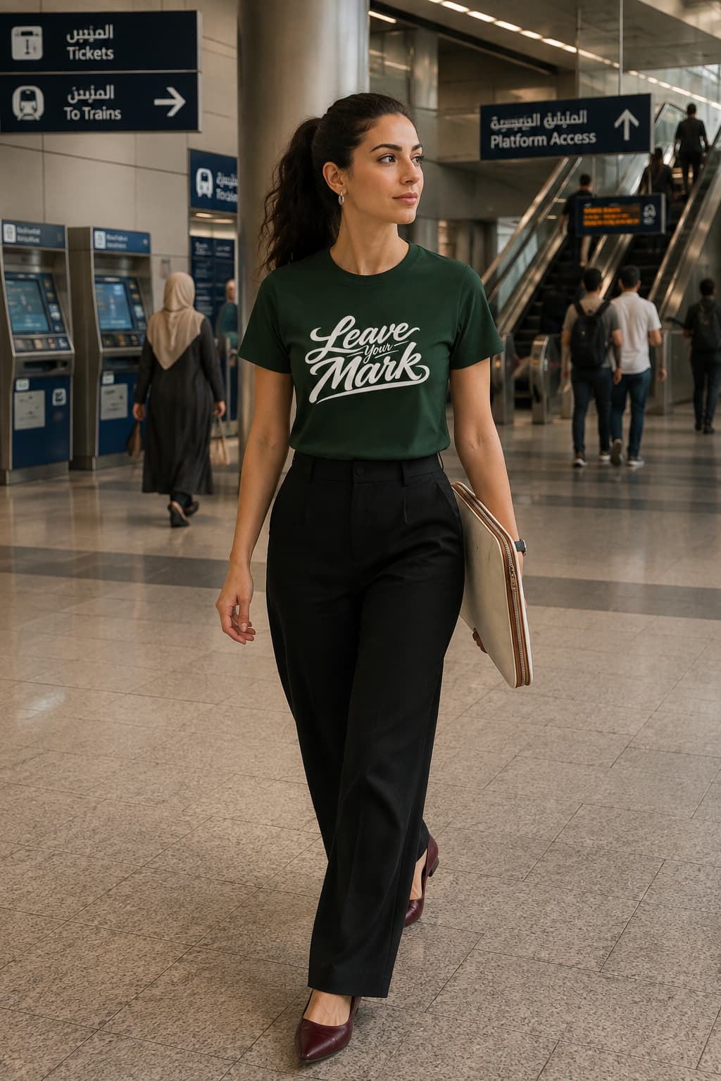 karavirs™ Leave Your Mark — Olive Green Women's Tee