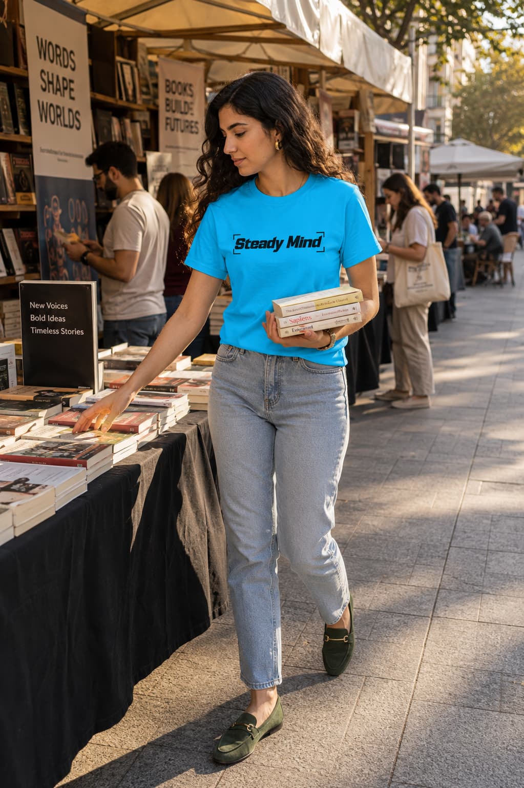 karavirs™ Steady Mind — Sky Blue Women's Tee