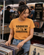 WOMENS MUSTARD YELLOW ROUNDNECK T-SHIRT