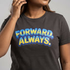 Women's Charcoal Grey Round Neck T-shirt