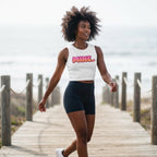 Women's White Crop Tank Top