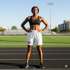 WOMENS WHITE SPORTSHORTS