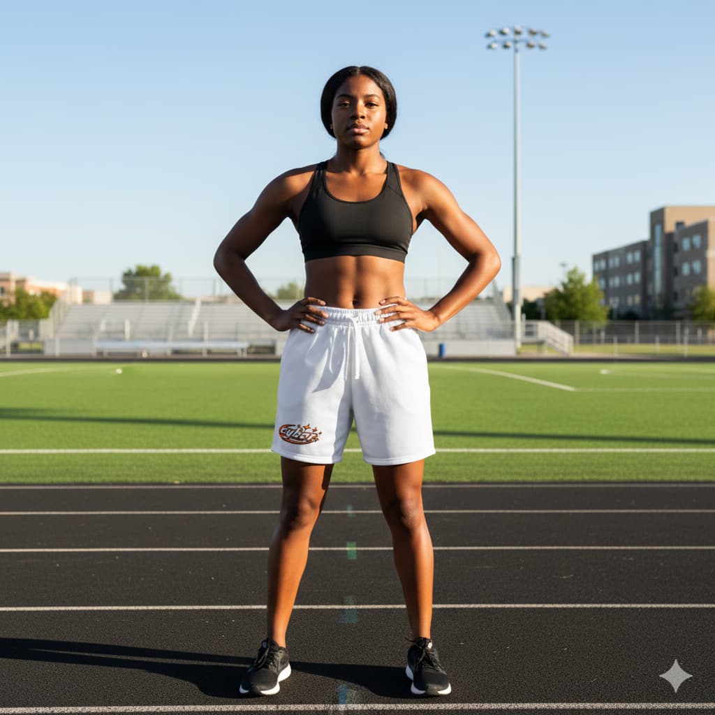 WOMENS WHITE SPORTSHORTS