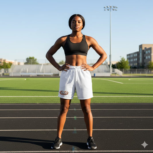 WOMENS WHITE SPORTSHORTS