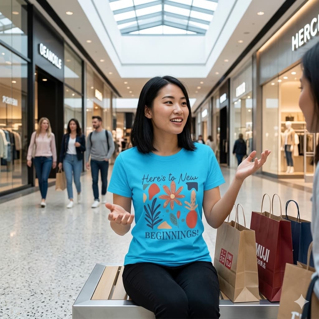 Women's Sky Blue Round Neck T-shirt