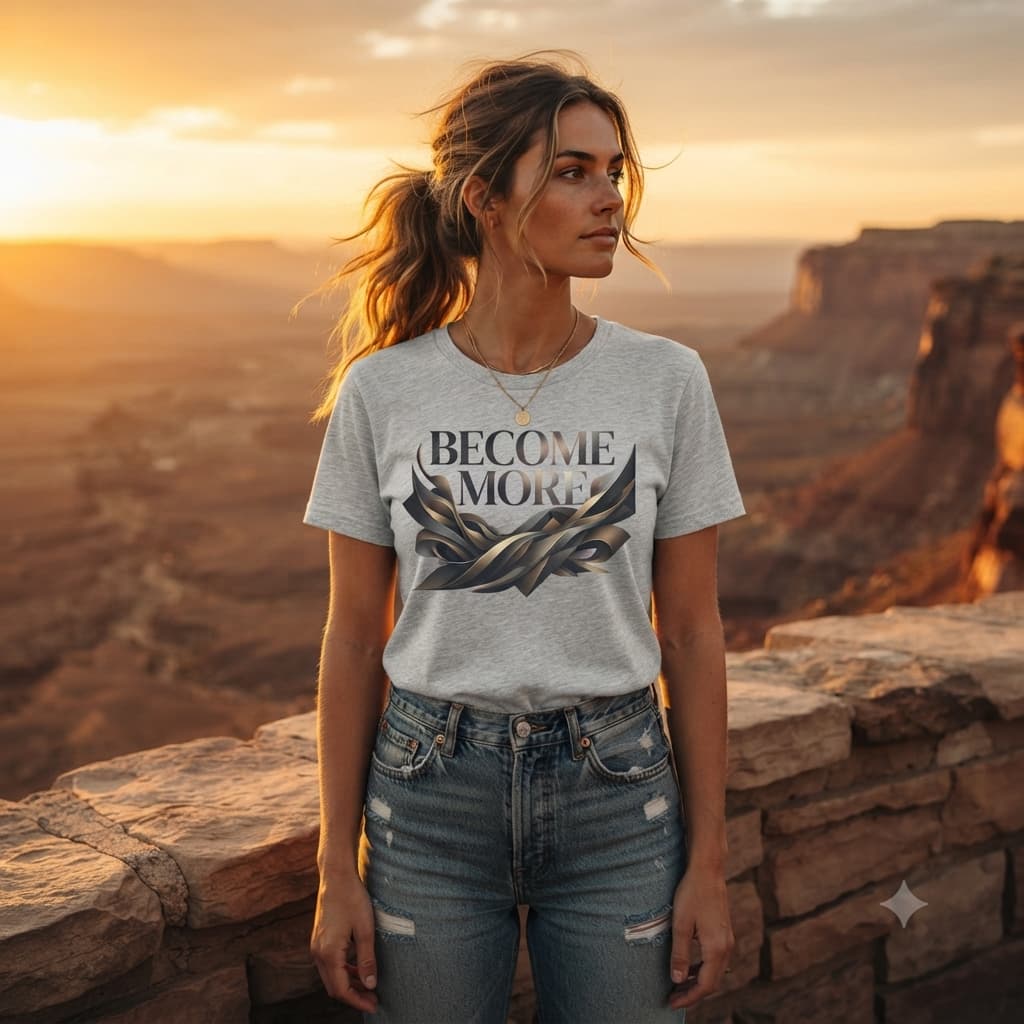 Women's Melange Grey Round Neck T-shirt