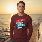 Men's Maroon Full Sleeve Round Neck T-shirts