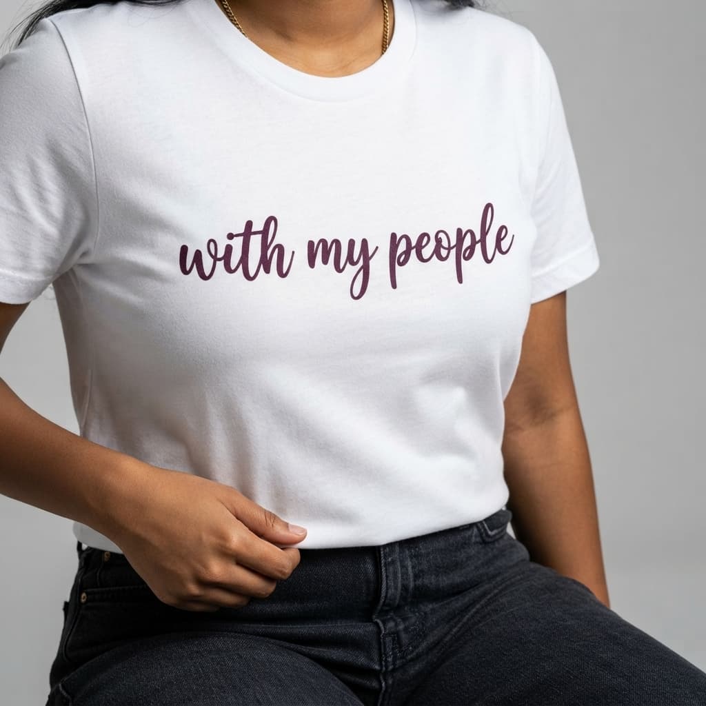 Women's White Round Neck T-shirt