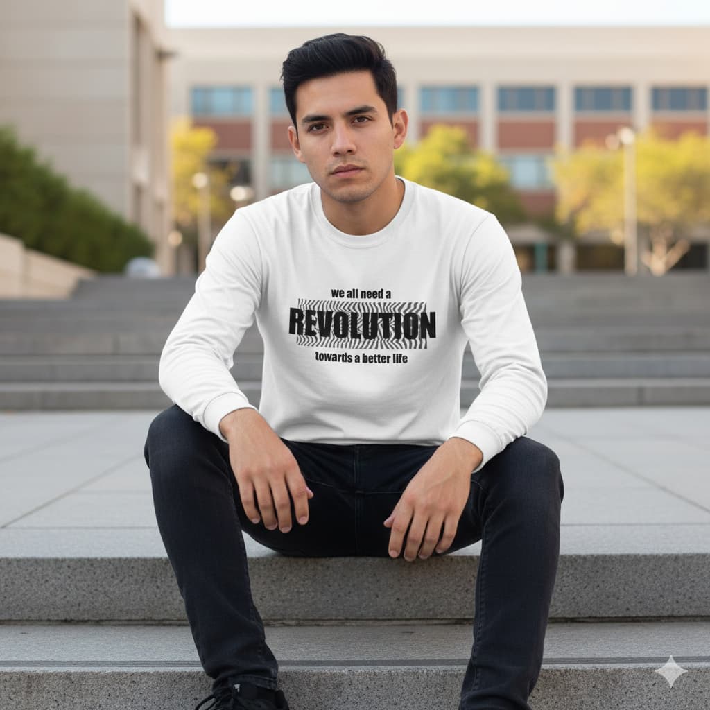 MENS WHITE ROUNDNECK F/S T-SHIRT