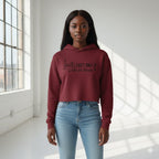 WOMENS MAROON CROP HOODIES 