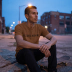 Men's Chocolate Brown Round Neck T-shirt