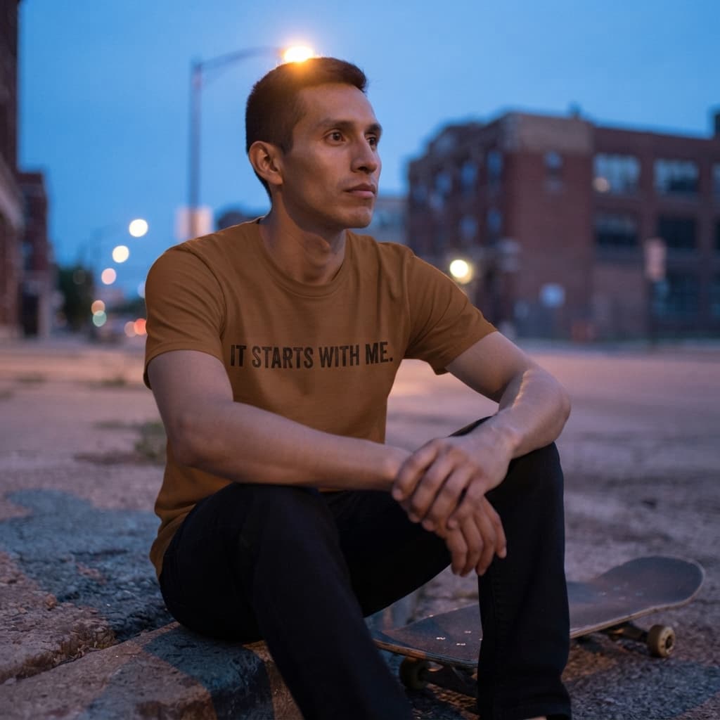 Men's Chocolate Brown Round Neck T-shirt