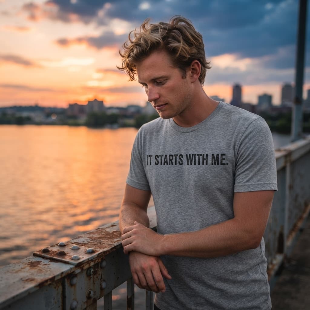 Men's Melange Grey Round Neck T-shirt