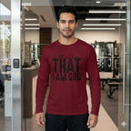 MENS MAROON ROUNDNECK T-SHIRT F/S