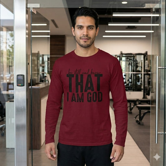 MENS MAROON ROUNDNECK T-SHIRT F/S