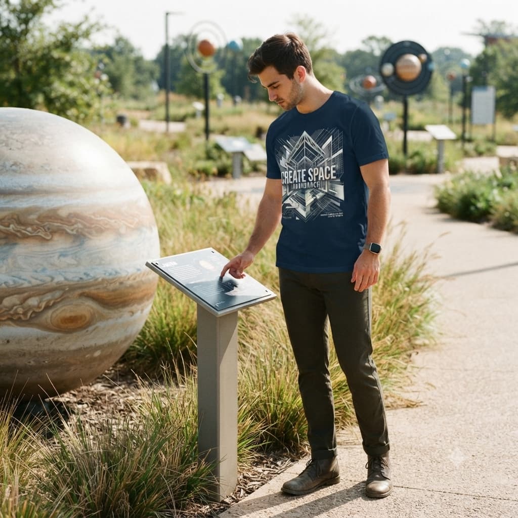 Men’s Navy Blue Round Neck T-shirt