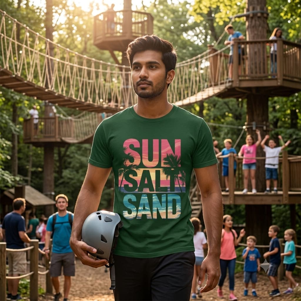 Men's Olive Green Round Neck T-shirts