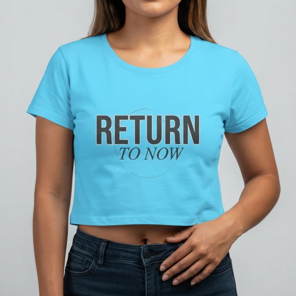 Women's Sky Blue Crop Top