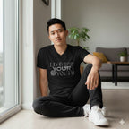 MENS BLACK VNECK T-SHIRT