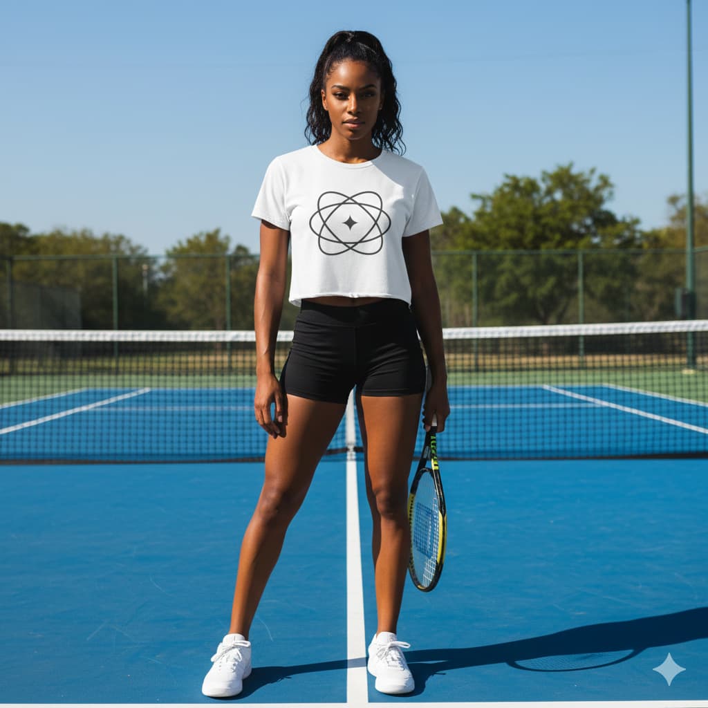 WOMENS WHITE CROP TOP