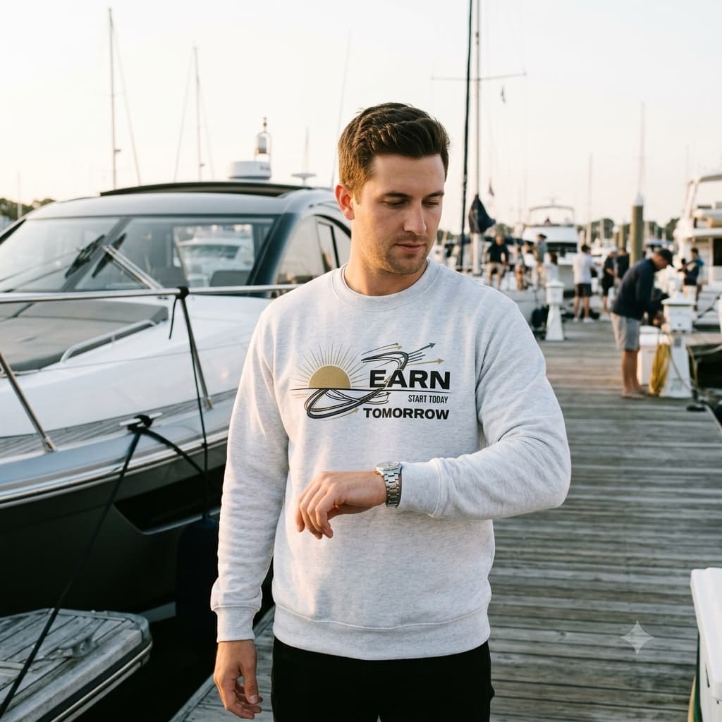 Men's Melange Grey Sweatshirt