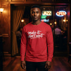 Men's Red Round Neck Full Sleeve T-shirt