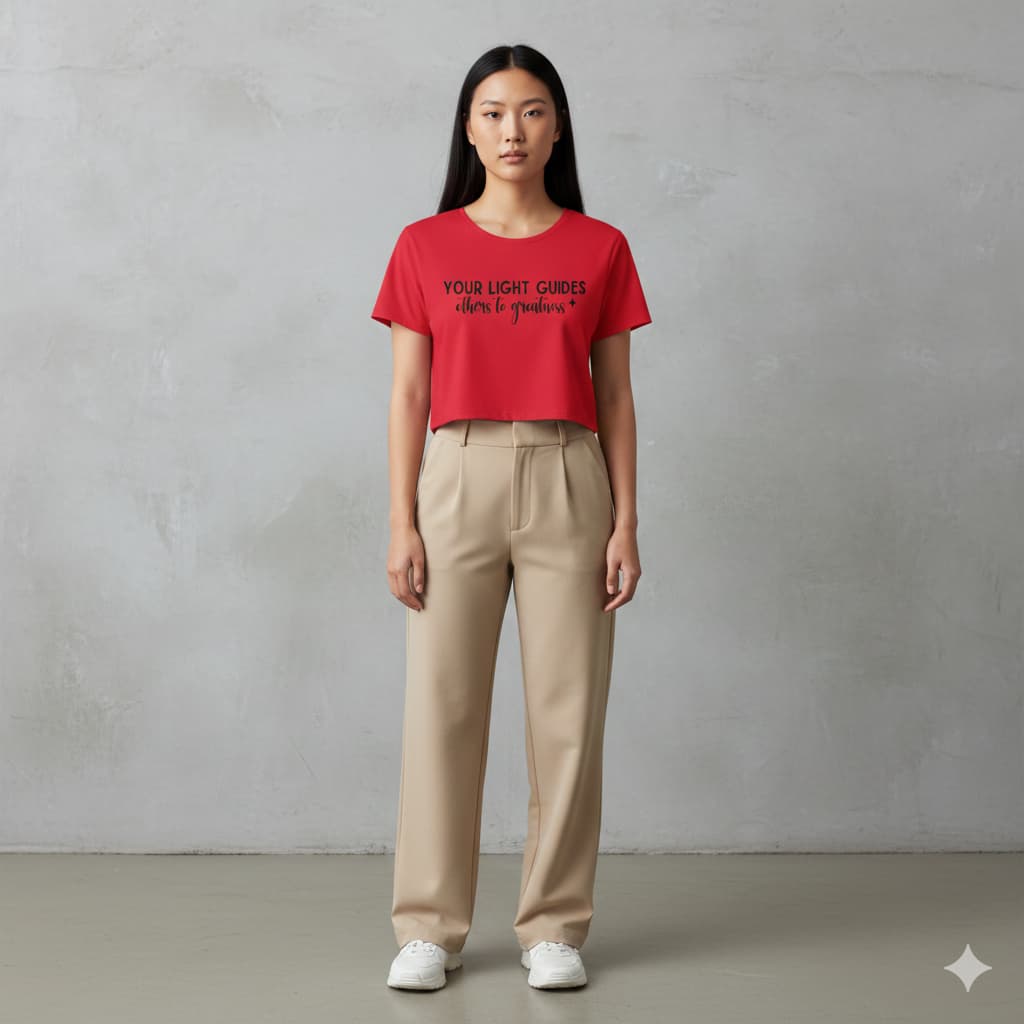 WOMENS RED CROP TOP