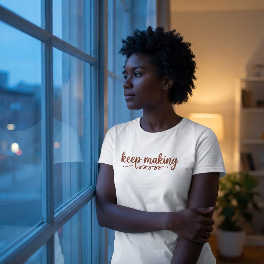 Karavirs® Making White graphic tee for women India