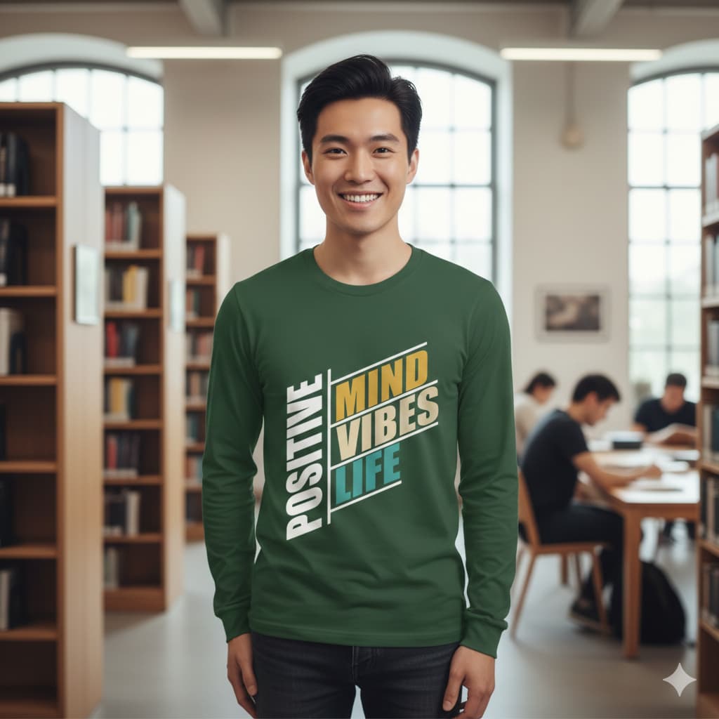 MENS OLIVE GREEN ROUNDECK F/S T-SHIRT