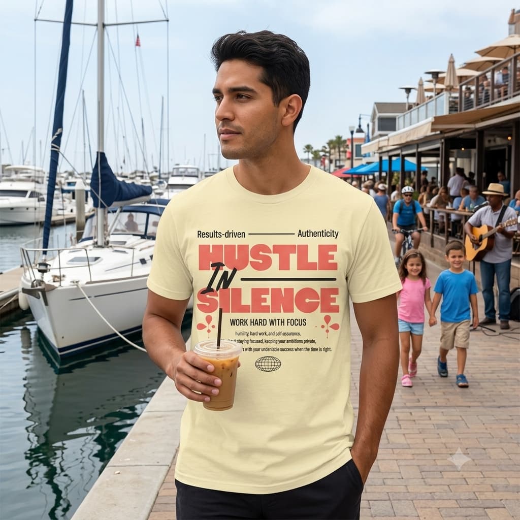 Men's Almond Round Neck T-shirts