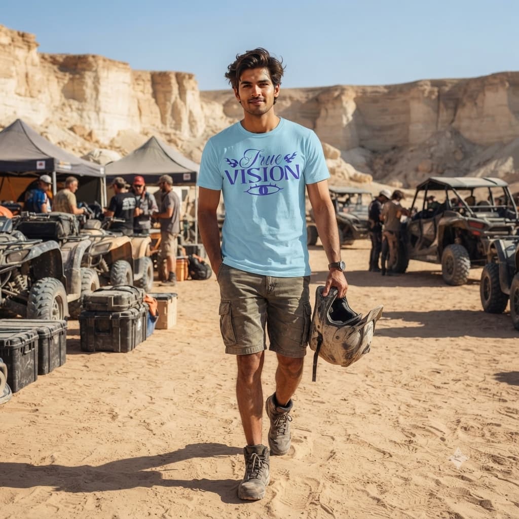 Men’s Surf Blue Round Neck T-shirt