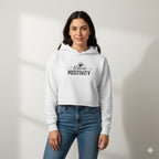 WOMENS WHITE CROP HOODIES 