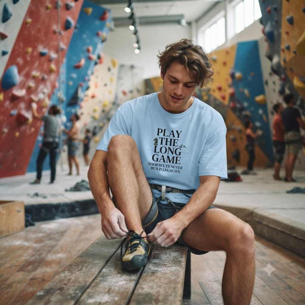 Men's Baby Blue Oversized Round Neck T-shirt