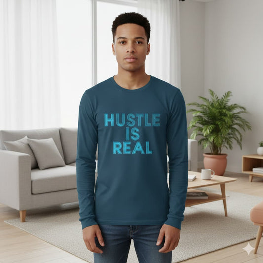 MENS NAVY BLUE ROUNDECK F/S T-SHIRT