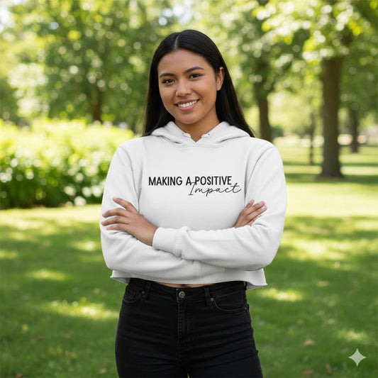 WOMENS WHITE CROP HOODIES 