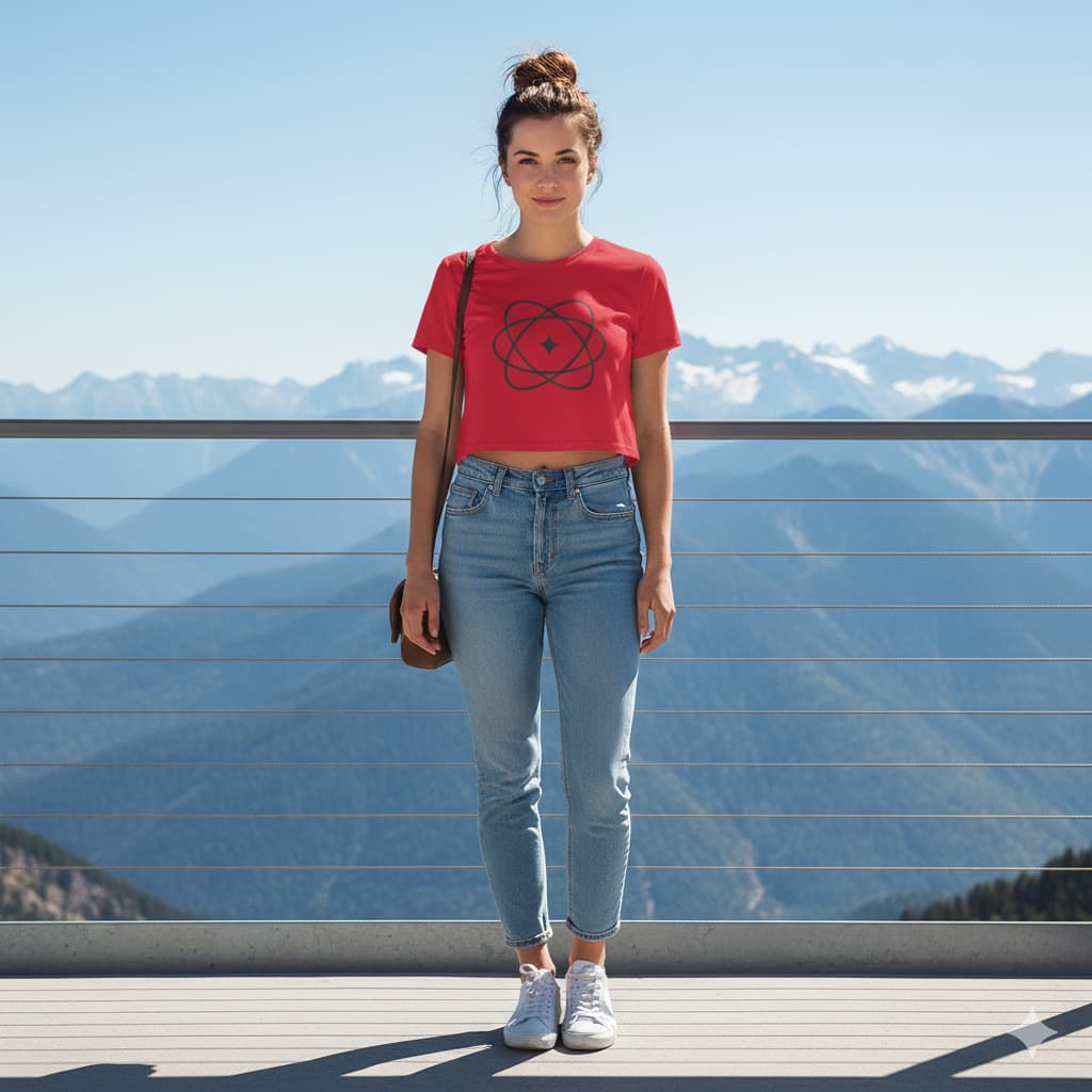 WOMENS RED CROP TOP