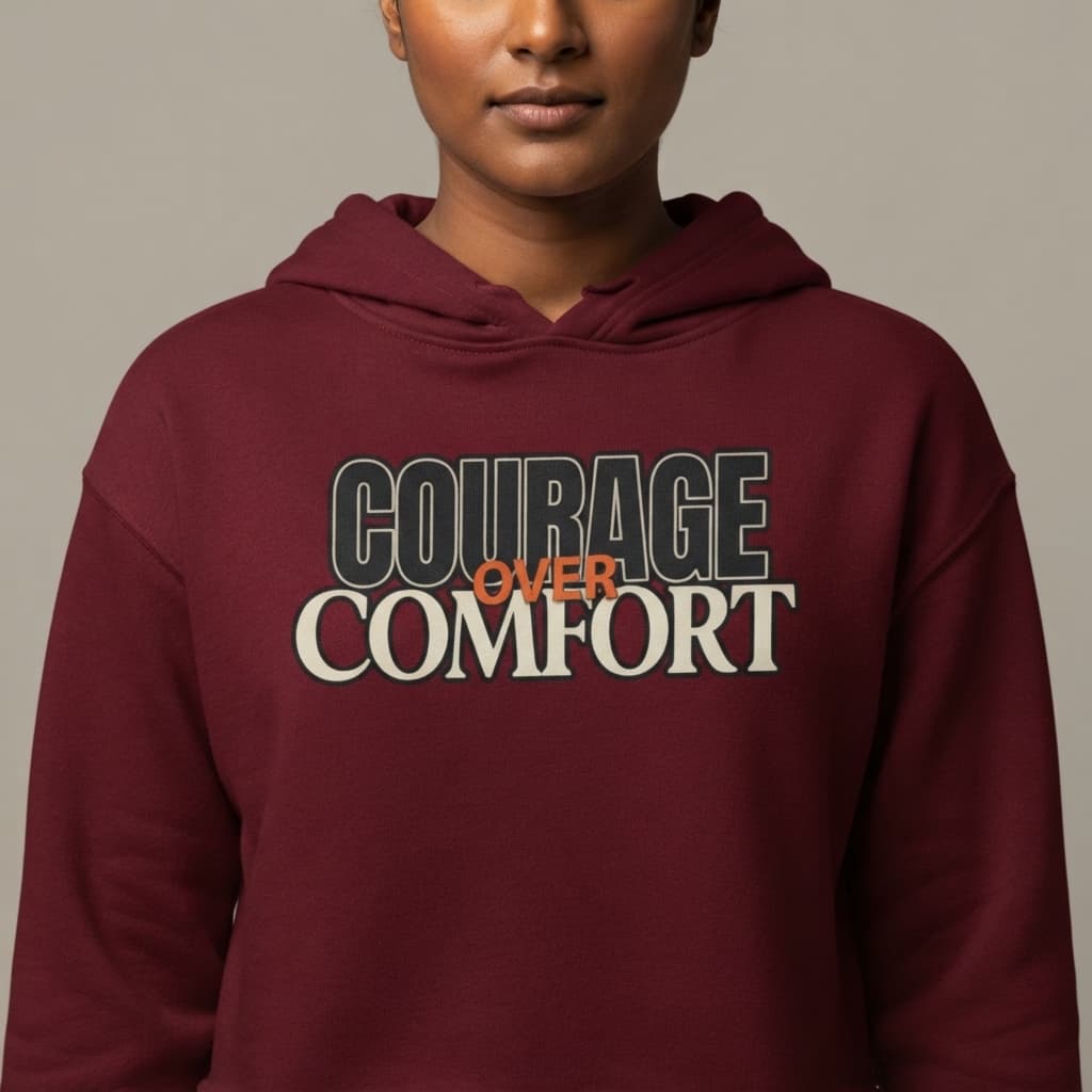 Women's Maroon Crop Hoodies