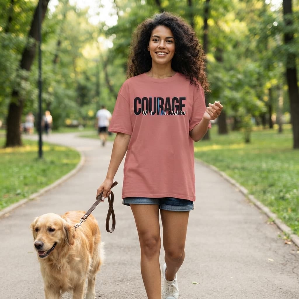 Women’s Dusty Rose Oversized Round Neck T-shirt