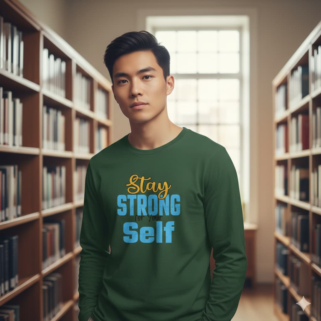 MENS OLIVE GREEN ROUNDNECK F/S T-SHIRT