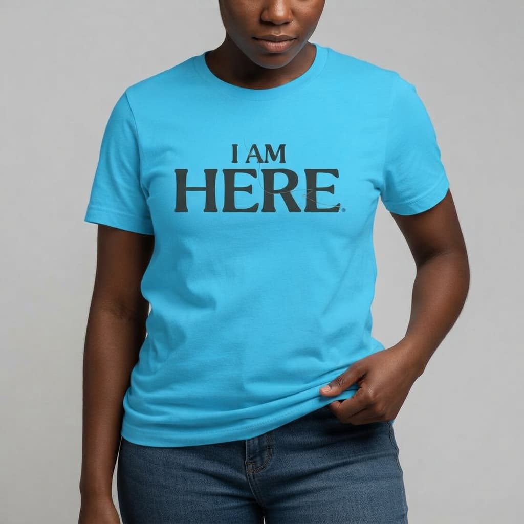 Women's Sky Blue Round Neck T-shirt