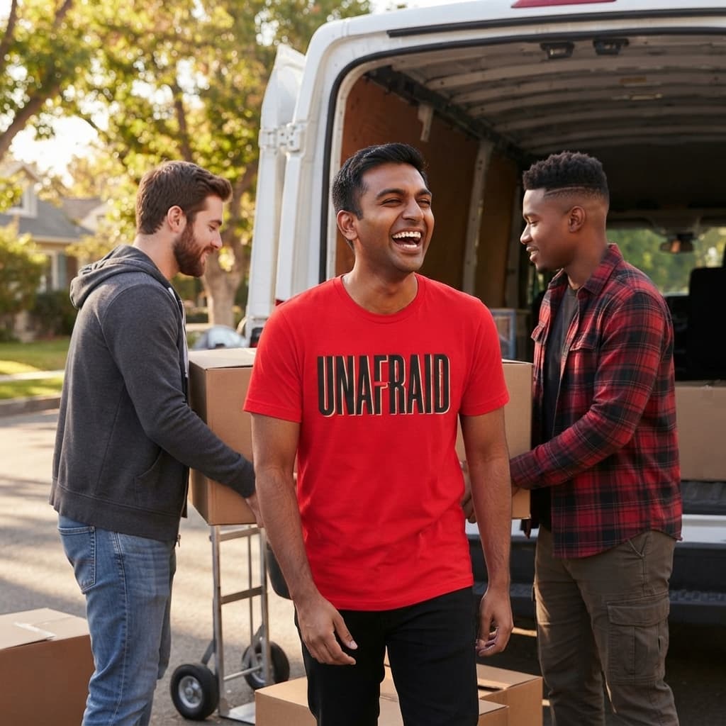 Men’s Red Round Neck T-shirt