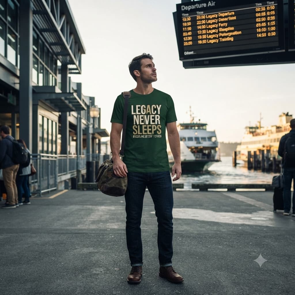 Men's Olive Green Round Neck T-shirt