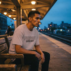 Men's Silver Frost Oversized Round Neck T-shirt