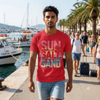 Men's Red Round Neck T-shirts