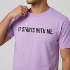 Men's Iris Lavender Round Neck T-shirt