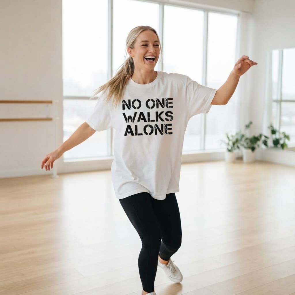 karavirs™ No One Walks Alone — White Oversized Tee