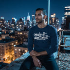 Men's Navy Blue Round Neck Full Sleeve T-shirt