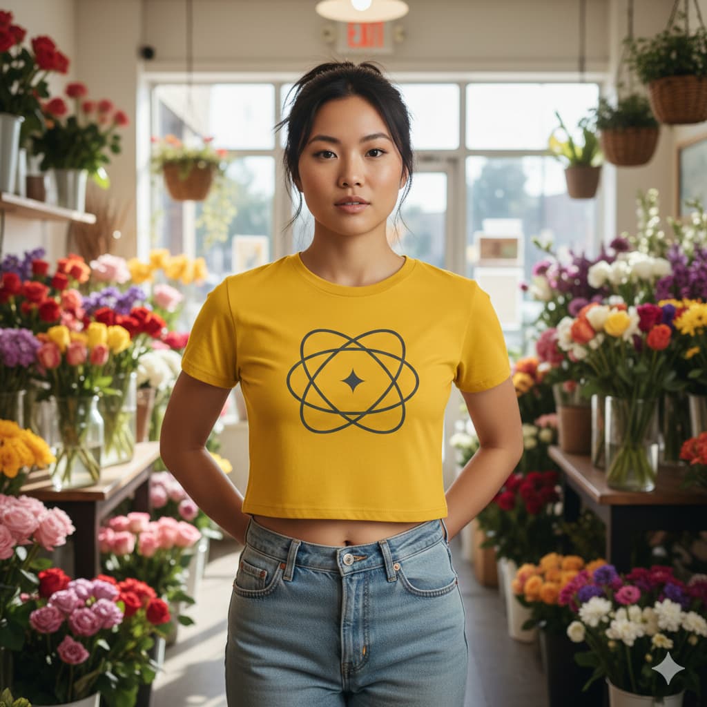 WOMENS GOLDEN YELLOW CROP TOP
