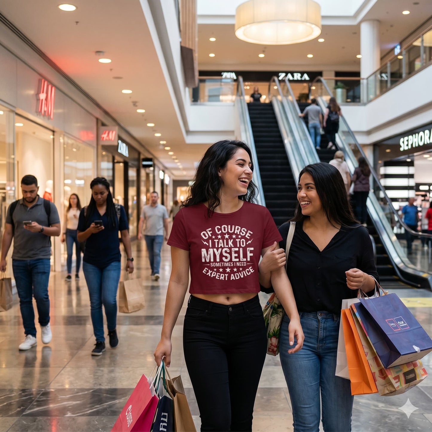 Women's Maroon Crop Top